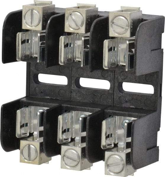 Ferraz Shawmut - 3 Pole, 250 VAC/VDC, 30 Amp, Screw Mount Fuse Block - 3 Inch Long x 3 Inch Wide x 1.38 Inch High Block - Apex Tool & Supply