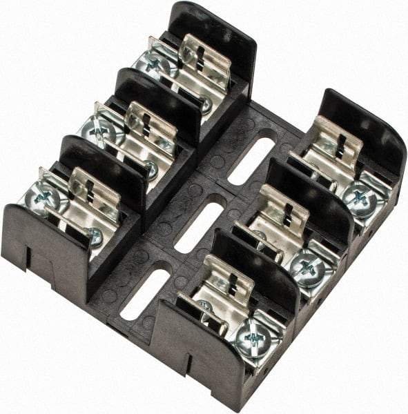 Ferraz Shawmut - 3 Pole, 250 VAC/VDC, 30 Amp, Screw Mount Fuse Block - 3 Inch Long x 3 Inch Wide x 1.38 Inch High Block - Apex Tool & Supply