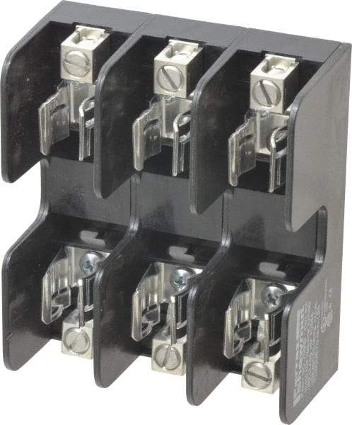 Ferraz Shawmut - 3 Pole, 250 VAC/VDC, 60 Amp, Screw Mount Fuse Block - 3 Inch Long x 3 Inch Wide x 1.38 Inch High Block - Apex Tool & Supply