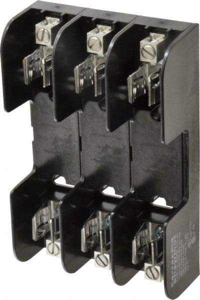 Ferraz Shawmut - 3 Pole, 14 to 2 AWG, 250/600 VAC/VDC, 30 Amp, Screw Mount Fuse Block - 5/16 Inch Diameter x 7 Inch Long x 4.55 Inch Wide x 2 Inch High Block - Apex Tool & Supply