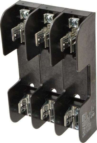 Ferraz Shawmut - 3 Pole, 10 to 14 AWG, 250/600 VAC/VDC, 30 Amp, Screw Mount Fuse Block - 5/16 Inch Diameter x 7 Inch Long x 4.55 Inch Wide x 2 Inch High Block - Apex Tool & Supply