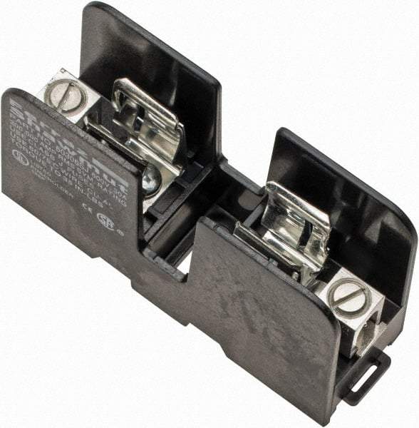 Ferraz Shawmut - 1 Pole, 14 to 2 AWG, 600 VAC/VDC, 30 Amp, DIN Rail Mount, Screw Mount Fuse Block - 3.9 Inch Long x 1.29 Inch Wide x 2.2 Inch High Block - Apex Tool & Supply