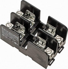 Ferraz Shawmut - 2 Pole, 14 to 2 AWG, 600 VAC/VDC, 30 Amp, DIN Rail Mount, Screw Mount Fuse Block - 3.9 Inch Long x 2.45 Inch Wide x 2.2 Inch High Block - Apex Tool & Supply