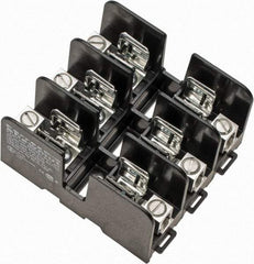 Ferraz Shawmut - 3 Pole, 14 to 2 AWG, 600 VAC/VDC, 30 Amp, DIN Rail Mount, Screw Mount Fuse Block - 3.9 Inch Long x 3.62 Inch Wide x 2.2 Inch High Block - Apex Tool & Supply