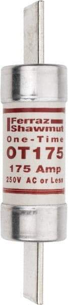 Ferraz Shawmut - 250 VAC/VDC, 175 Amp, Fast-Acting General Purpose Fuse - Clip Mount, 7-1/8" OAL, 20 at DC, 50 at AC kA Rating, 1-9/16" Diam - Apex Tool & Supply