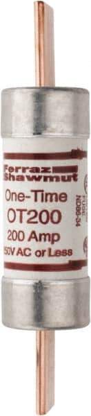 Ferraz Shawmut - 250 VAC/VDC, 200 Amp, Fast-Acting General Purpose Fuse - Clip Mount, 7-1/8" OAL, 20 at DC, 50 at AC kA Rating, 1-9/16" Diam - Apex Tool & Supply
