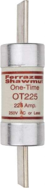 Ferraz Shawmut - 250 VAC/VDC, 225 Amp, Fast-Acting General Purpose Fuse - Clip Mount, 8-5/8" OAL, 20 at DC, 50 at AC kA Rating, 2-1/16" Diam - Apex Tool & Supply