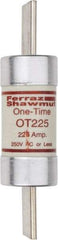 Ferraz Shawmut - 250 VAC/VDC, 225 Amp, Fast-Acting General Purpose Fuse - Clip Mount, 8-5/8" OAL, 20 at DC, 50 at AC kA Rating, 2-1/16" Diam - Apex Tool & Supply