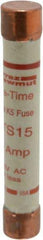 Ferraz Shawmut - 300 VDC, 600 VAC, 15 Amp, Fast-Acting General Purpose Fuse - Clip Mount, 127mm OAL, 20 at DC, 50 at AC kA Rating, 13/16" Diam - Apex Tool & Supply