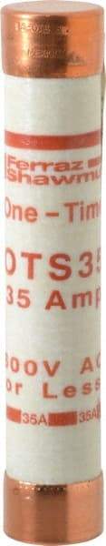 Ferraz Shawmut - 300 VDC, 600 VAC, 35 Amp, Fast-Acting General Purpose Fuse - Clip Mount, 5-1/2" OAL, 20 at DC, 50 at AC kA Rating, 1-1/16" Diam - Apex Tool & Supply