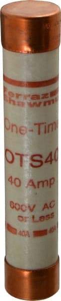 Ferraz Shawmut - 300 VDC, 600 VAC, 40 Amp, Fast-Acting General Purpose Fuse - Clip Mount, 5-1/2" OAL, 20 at DC, 50 at AC kA Rating, 1-1/16" Diam - Apex Tool & Supply