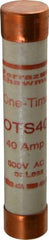 Ferraz Shawmut - 300 VDC, 600 VAC, 40 Amp, Fast-Acting General Purpose Fuse - Clip Mount, 5-1/2" OAL, 20 at DC, 50 at AC kA Rating, 1-1/16" Diam - Apex Tool & Supply