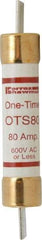 Ferraz Shawmut - 300 VDC, 600 VAC, 80 Amp, Fast-Acting General Purpose Fuse - Clip Mount, 7-7/8" OAL, 20 at DC, 50 at AC kA Rating, 1-5/16" Diam - Apex Tool & Supply