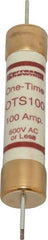 Ferraz Shawmut - 300 VDC, 600 VAC, 100 Amp, Fast-Acting General Purpose Fuse - Clip Mount, 7-7/8" OAL, 20 at DC, 50 at AC kA Rating, 1-5/16" Diam - Apex Tool & Supply