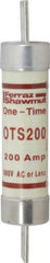 Ferraz Shawmut - 300 VDC, 600 VAC, 200 Amp, Fast-Acting General Purpose Fuse - Clip Mount, 9-5/8" OAL, 20 at DC, 50 at AC kA Rating, 1-13/16" Diam - Apex Tool & Supply
