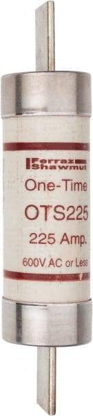 Ferraz Shawmut - 300 VDC, 600 VAC, 225 Amp, Fast-Acting General Purpose Fuse - Clip Mount, 11-5/8" OAL, 20 at DC, 50 at AC kA Rating, 2-9/16" Diam - Apex Tool & Supply