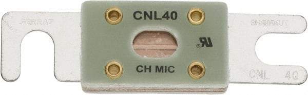 Ferraz Shawmut - 40 Amp Visible Link Flat Forklift & Truck Fuse - 32VAC, 32VDC, 3.18" Long x 0.75" Wide, Littelfuse CNL40, Bussman ANL40, Ferraz Shawmut CNL40 - Apex Tool & Supply