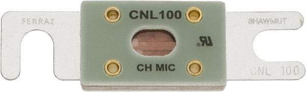 Ferraz Shawmut - 100 Amp Visible Link Flat Forklift & Truck Fuse - 32VAC, 32VDC, 3.18" Long x 0.75" Wide, Littelfuse CNL100, Bussman ANL100, Ferraz Shawmut CNL100 - Apex Tool & Supply