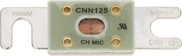 Ferraz Shawmut - 125 Amp Visible Link Flat Forklift & Truck Fuse - 125VAC, 48VDC, 3.18" Long x 0.75" Wide, Littelfuse CNN125, Bussman ANN125, Ferraz Shawmut CNN125 - Apex Tool & Supply