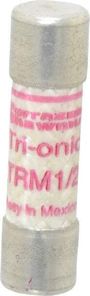Ferraz Shawmut - 250 VAC, 0.5 Amp, Time Delay Midget Fuse - Clip Mount, 1-1/2" OAL, 10 at AC kA Rating, 13/32" Diam - Apex Tool & Supply
