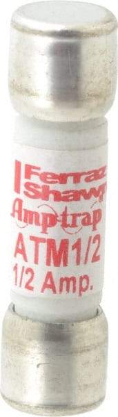 Ferraz Shawmut - 600 VAC/VDC, 0.5 Amp, Fast-Acting General Purpose Fuse - Clip Mount, 1-1/2" OAL, 100 at AC/DC kA Rating, 13/32" Diam - Apex Tool & Supply