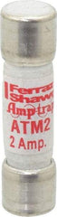 Ferraz Shawmut - 600 VAC/VDC, 2 Amp, Fast-Acting General Purpose Fuse - Clip Mount, 1-1/2" OAL, 100 at AC/DC kA Rating, 13/32" Diam - Apex Tool & Supply