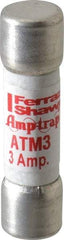 Ferraz Shawmut - 600 VAC/VDC, 3 Amp, Fast-Acting General Purpose Fuse - Clip Mount, 1-1/2" OAL, 100 at AC/DC kA Rating, 13/32" Diam - Apex Tool & Supply