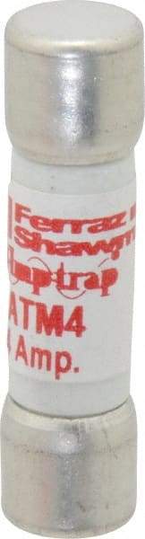 Ferraz Shawmut - 600 VAC/VDC, 4 Amp, Fast-Acting Midget Fuse - Clip Mount, 1-1/2" OAL, 100 at AC/DC kA Rating, 13/32" Diam - Apex Tool & Supply