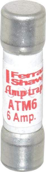 Ferraz Shawmut - 600 VAC/VDC, 6 Amp, Fast-Acting General Purpose Fuse - Clip Mount, 1-1/2" OAL, 100 at AC/DC kA Rating, 13/32" Diam - Apex Tool & Supply