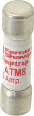 Ferraz Shawmut - 600 VAC/VDC, 8 Amp, Fast-Acting General Purpose Fuse - Clip Mount, 1-1/2" OAL, 100 at AC/DC kA Rating, 13/32" Diam - Apex Tool & Supply