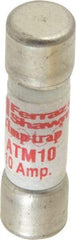 Ferraz Shawmut - 600 VAC/VDC, 10 Amp, Fast-Acting General Purpose Fuse - Clip Mount, 1-1/2" OAL, 100 at AC/DC kA Rating, 13/32" Diam - Apex Tool & Supply