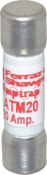 Ferraz Shawmut - 600 VAC/VDC, 20 Amp, Fast-Acting General Purpose Fuse - Clip Mount, 1-1/2" OAL, 100 at AC/DC kA Rating, 13/32" Diam - Apex Tool & Supply