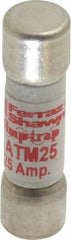 Ferraz Shawmut - 600 VAC/VDC, 25 Amp, Fast-Acting General Purpose Fuse - Clip Mount, 1-1/2" OAL, 100 at AC/DC kA Rating, 13/32" Diam - Apex Tool & Supply