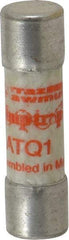 Ferraz Shawmut - 500 VAC, 1 Amp, Time Delay Midget Fuse - Clip Mount, 1-1/2" OAL, 10 at AC kA Rating, 13/32" Diam - Apex Tool & Supply
