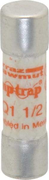 Ferraz Shawmut - 500 VAC, 1.5 Amp, Time Delay General Purpose Fuse - Clip Mount, 1-1/2" OAL, 10 at AC kA Rating, 13/32" Diam - Apex Tool & Supply