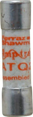 Ferraz Shawmut - 500 VAC, 2 Amp, Time Delay General Purpose Fuse - Clip Mount, 1-1/2" OAL, 10 at AC kA Rating, 13/32" Diam - Apex Tool & Supply