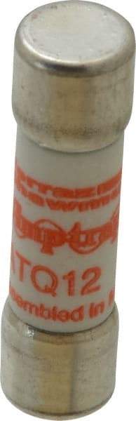 Ferraz Shawmut - 500 VAC, 12 Amp, Time Delay General Purpose Fuse - Clip Mount, 1-1/2" OAL, 10 at AC kA Rating, 13/32" Diam - Apex Tool & Supply