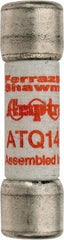 Ferraz Shawmut - 500 VAC, 14 Amp, Time Delay Midget Fuse - Clip Mount, 1-1/2" OAL, 10 at AC kA Rating, 13/32" Diam - Apex Tool & Supply