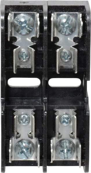 Ferraz Shawmut - 2 Pole, 10 to 14 AWG, 600 VAC/VDC, 30 Amp, DIN Rail Mount, Screw Mount Fuse Block - 13/32 Inch Diameter x 1-1/2 Inch Fuse Length, 3.04 Inch Long x 1.6 Inch Wide x 1.31 Inch High Block - Apex Tool & Supply