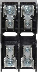 Ferraz Shawmut - 2 Pole, 10 to 14 AWG, 600 VAC/VDC, 30 Amp, DIN Rail Mount, Screw Mount Fuse Block - 13/32 Inch Diameter x 1-1/2 Inch Fuse Length, 3.04 Inch Long x 1.6 Inch Wide x 1.31 Inch High Block - Apex Tool & Supply