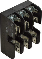 Ferraz Shawmut - 3 Pole, 10 to 14 AWG, 600 VAC/VDC, 30 Amp, DIN Rail Mount, Screw Mount Fuse Block - 13/32 Inch Diameter x 1-1/2 Inch Fuse Length, 3.04 Inch Long x 2.35 Inch Wide x 1.31 Inch High Block - Apex Tool & Supply
