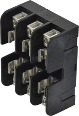 Ferraz Shawmut - 3 Pole, 14 to 6 AWG, 600 VAC/VDC, 30 Amp, DIN Rail Mount, Screw Mount Fuse Block - 13/32 Inch Diameter x 1-1/2 Inch Fuse Length, 3.04 Inch Long x 2.35 Inch Wide x 1.31 Inch High Block - Apex Tool & Supply