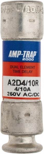 Ferraz Shawmut - 250 VAC/VDC, 0.4 Amp, Time Delay General Purpose Fuse - Clip Mount, 51mm OAL, 100 at DC, 200 at AC kA Rating, 9/16" Diam - Apex Tool & Supply