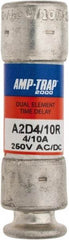 Ferraz Shawmut - 250 VAC/VDC, 0.4 Amp, Time Delay General Purpose Fuse - Clip Mount, 51mm OAL, 100 at DC, 200 at AC kA Rating, 9/16" Diam - Apex Tool & Supply