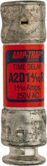 Ferraz Shawmut - 250 VAC/VDC, 1.4 Amp, Time Delay General Purpose Fuse - Clip Mount, 51mm OAL, 100 at DC, 200 at AC kA Rating, 9/16" Diam - Apex Tool & Supply