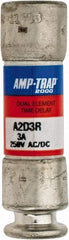 Ferraz Shawmut - 250 VAC/VDC, 3 Amp, Time Delay General Purpose Fuse - Clip Mount, 51mm OAL, 100 at DC, 200 at AC kA Rating, 9/16" Diam - Apex Tool & Supply