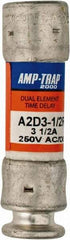 Ferraz Shawmut - 250 VAC/VDC, 3.5 Amp, Time Delay General Purpose Fuse - Clip Mount, 51mm OAL, 100 at DC, 200 at AC kA Rating, 9/16" Diam - Apex Tool & Supply