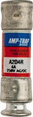 Ferraz Shawmut - 250 VAC/VDC, 4 Amp, Time Delay General Purpose Fuse - Clip Mount, 51mm OAL, 100 at DC, 200 at AC kA Rating, 9/16" Diam - Apex Tool & Supply