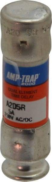 Ferraz Shawmut - 250 VAC/VDC, 5 Amp, Time Delay General Purpose Fuse - Clip Mount, 51mm OAL, 100 at DC, 200 at AC kA Rating, 9/16" Diam - Apex Tool & Supply