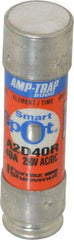 Ferraz Shawmut - 250 VAC/VDC, 40 Amp, Time Delay General Purpose Fuse - Clip Mount, 76mm OAL, 100 at DC, 200 at AC kA Rating, 13/16" Diam - Apex Tool & Supply